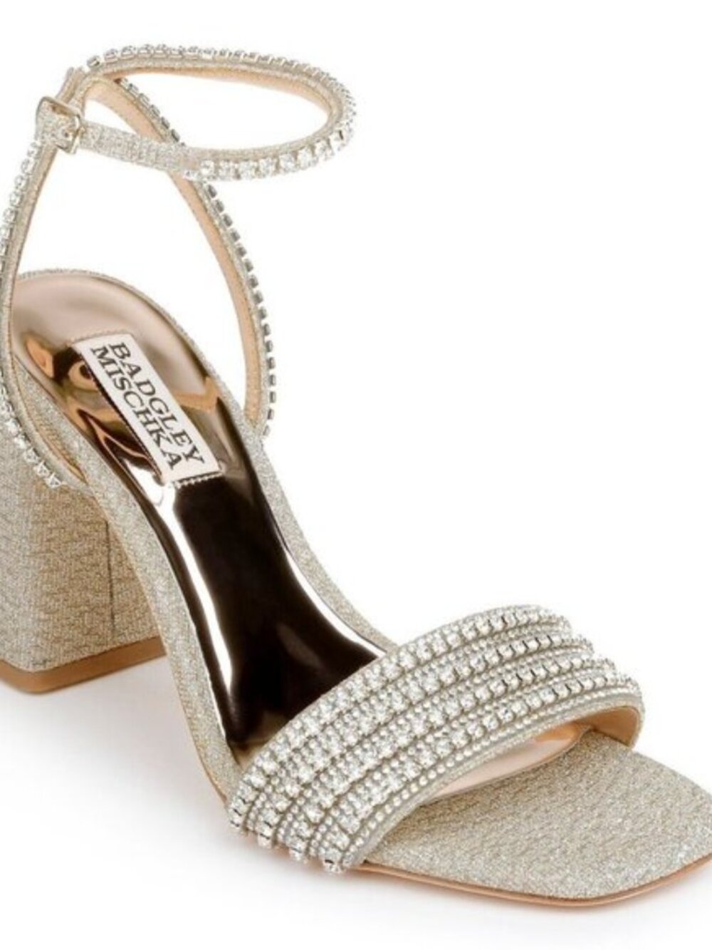 New Badgley Mischka Becca Strappy Block Heel